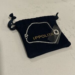 Ippolita Silver Chain Bracelet with Open Circle Charm